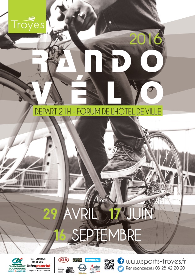 Affiche de la rando vélo du 29 avril 2016