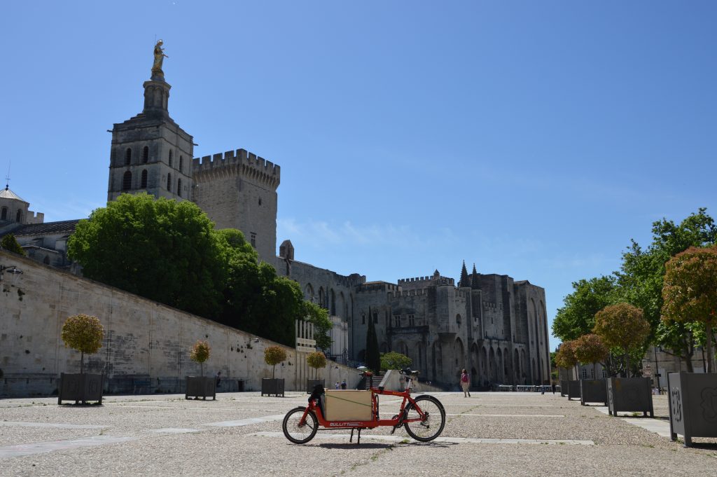 La cité d'Avignon avec son palais des Papes.